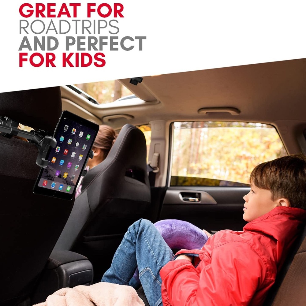 Macally Car Headrest Mount Holder for Apple iPad Pro / Air / Mini, Tablets, Nint